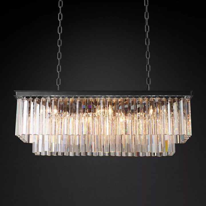 1920s Odem Rectangular Chandelier 40" - ebuylight