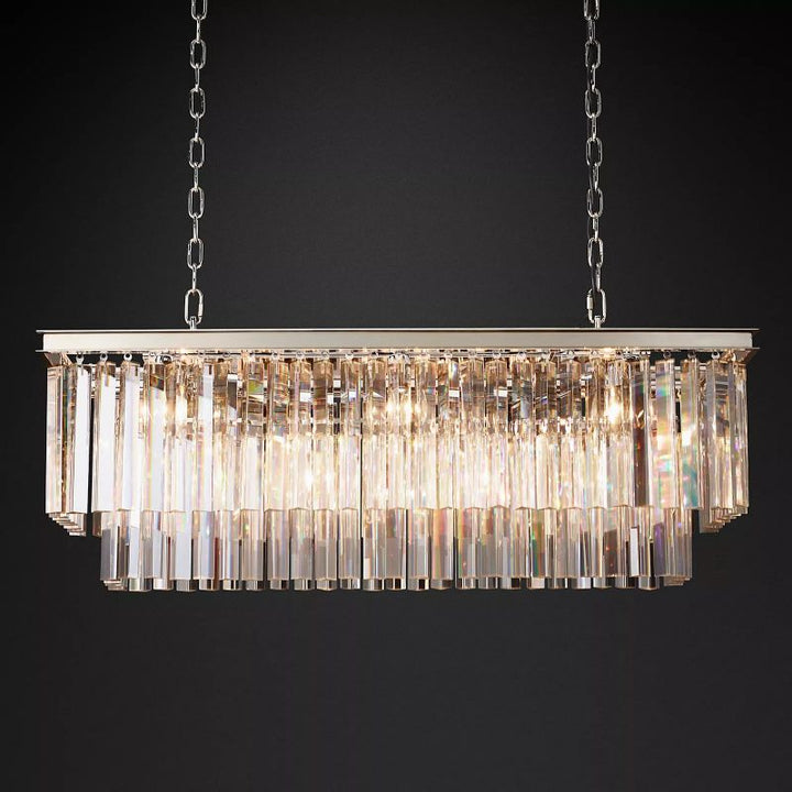 1920s Odem Rectangular Chandelier 40" - ebuylight