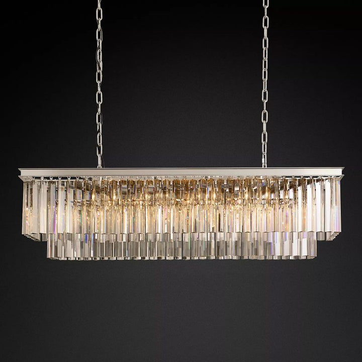 1920s Odem Rectangular Chandelier 49" - ebuylight