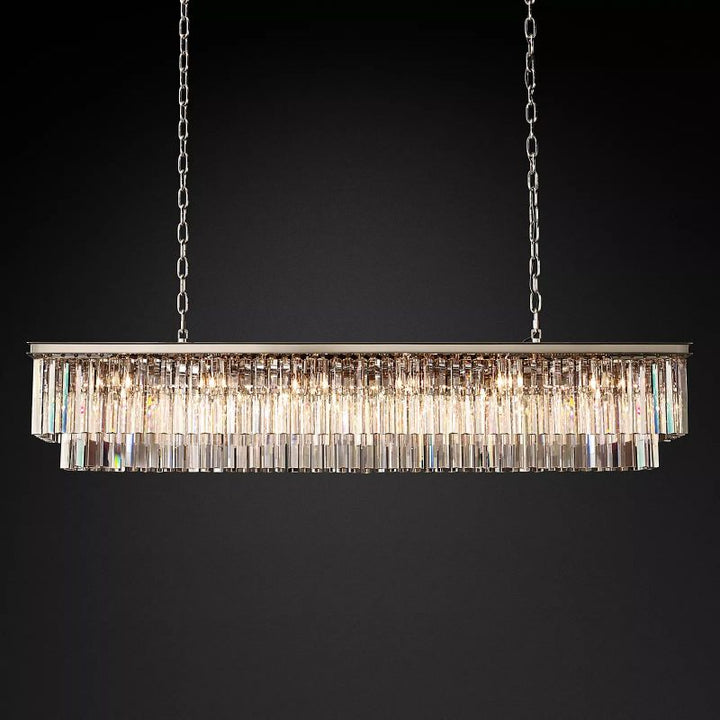 1920s Odem Rectangular Chandelier 72" - ebuylight