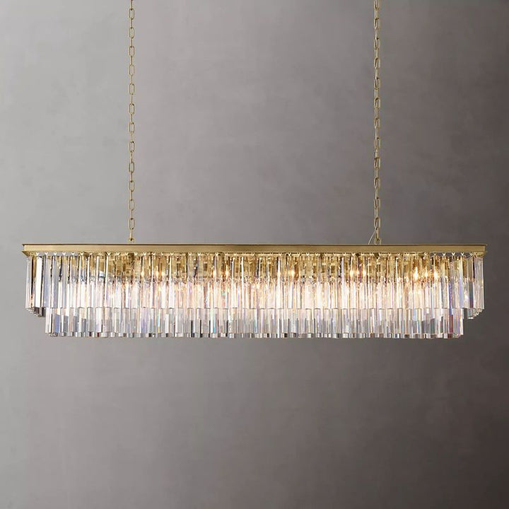 1920s Odem Rectangular Chandelier 72" - ebuylight