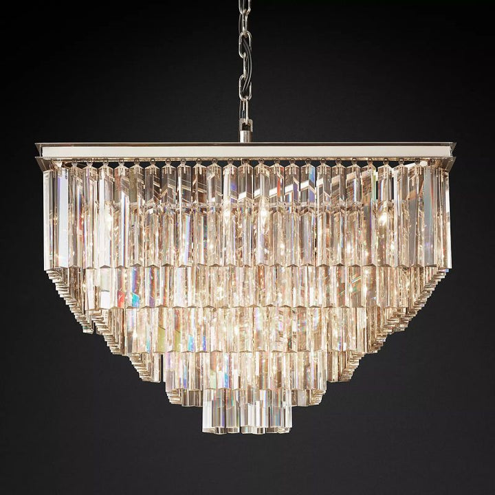 1920s Odem Square Chandelier 34" - ebuylight