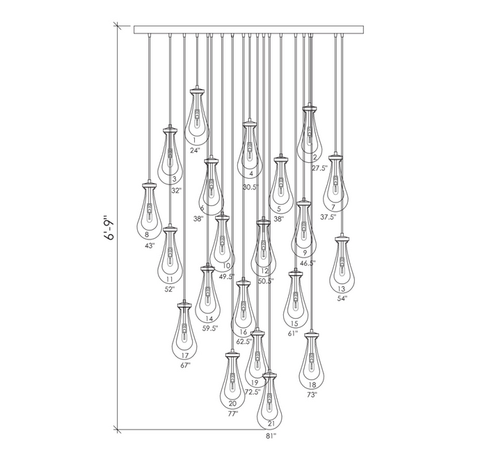 Raindrops Round Chandelier 47" - thebelacan