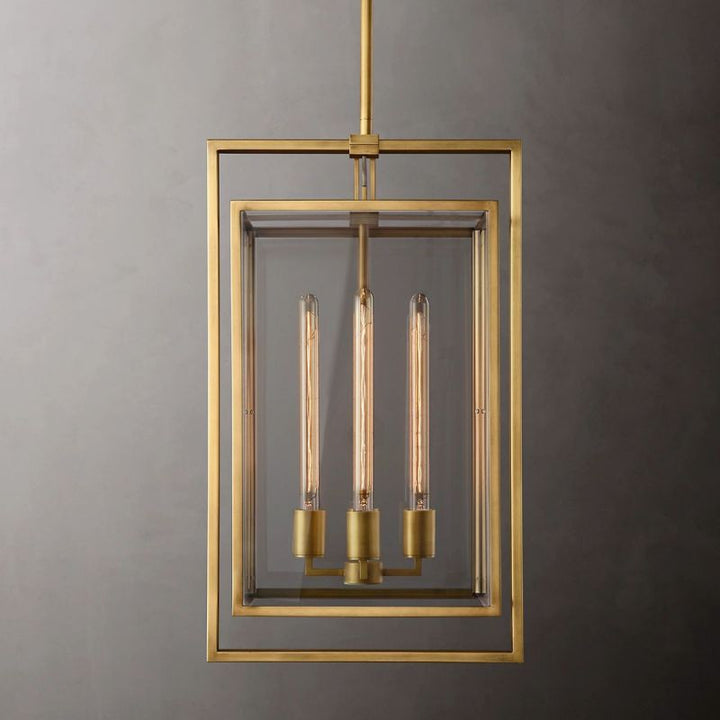 Beckman Glass Lantern Modern Pendant - ebuylight