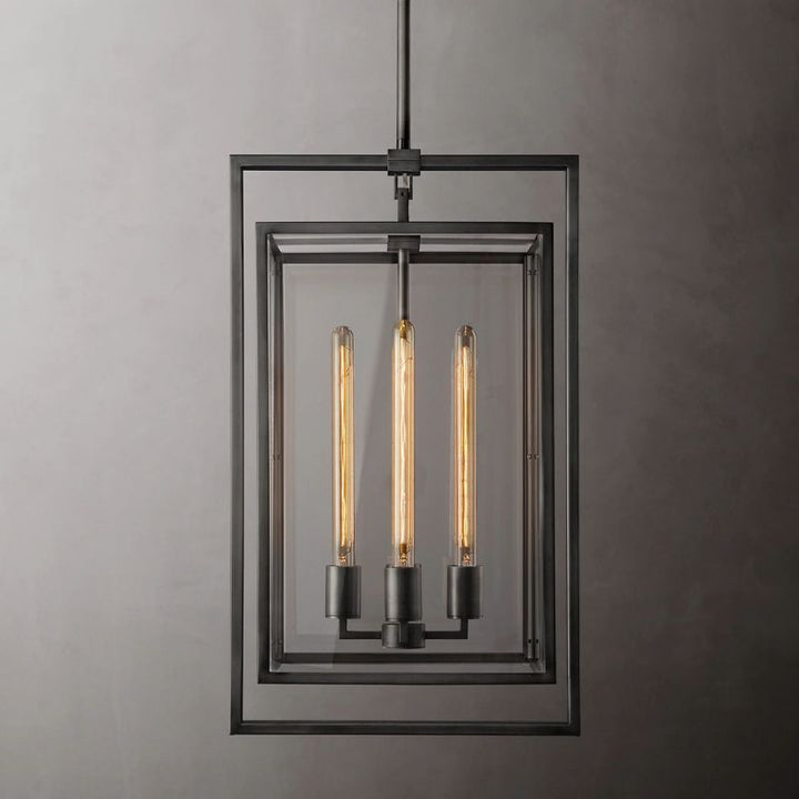 Beckman Glass Lantern Modern Pendant - ebuylight