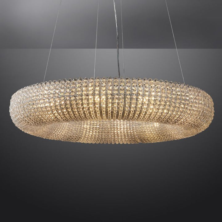 Halo Crystal Round LED Chandelier 32" - ebuylight