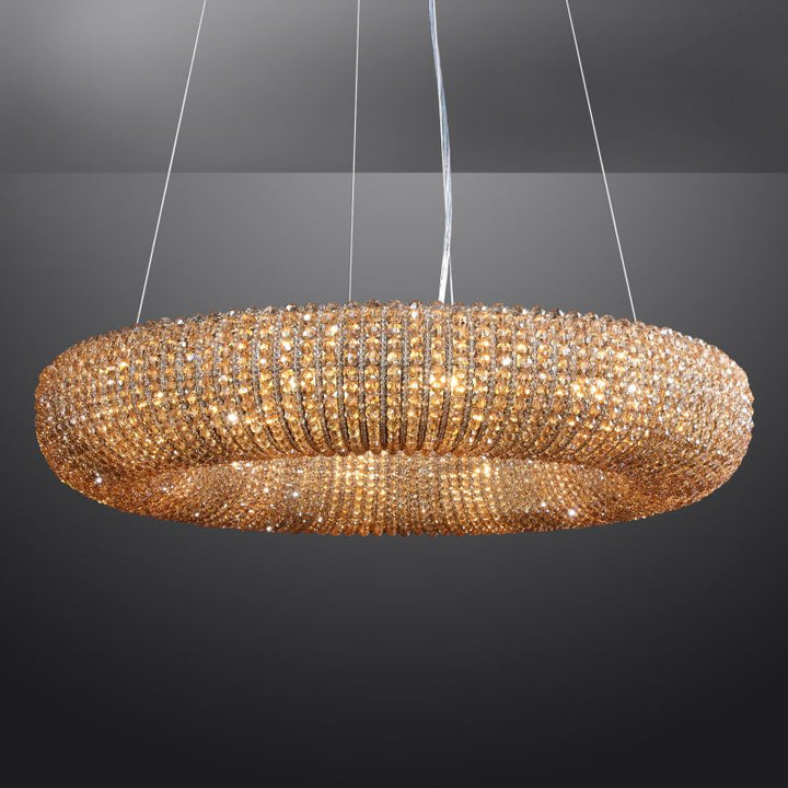 Halo Crystal Round LED Chandelier 32" - ebuylight