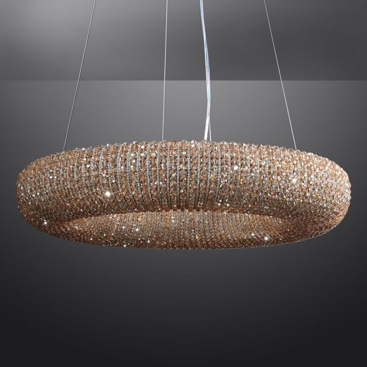 Halo Crystal Round LED Chandelier 41" - ebuylight