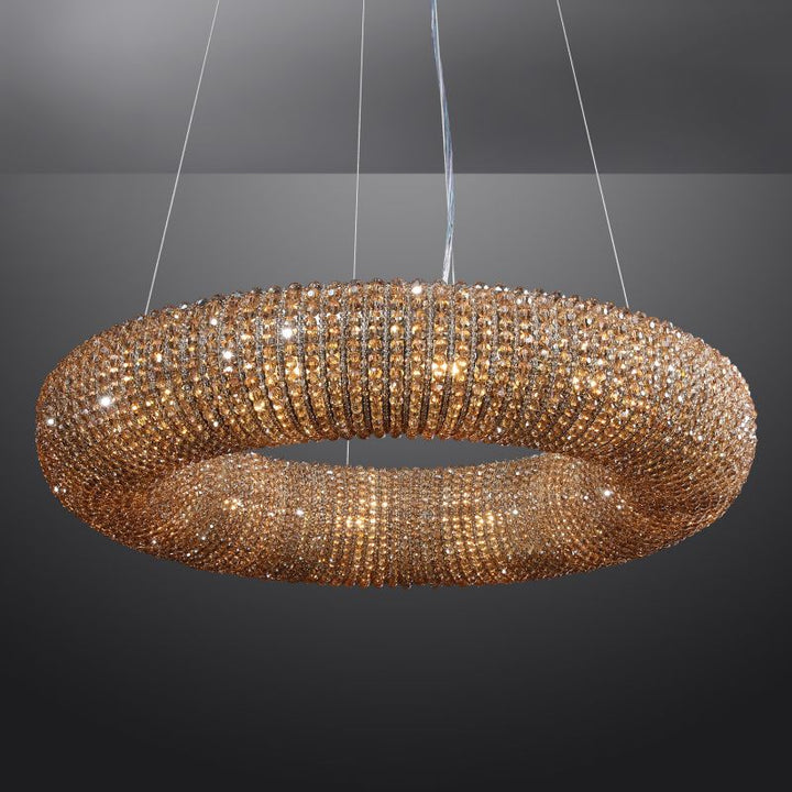 Halo Crystal Round LED Chandelier 32" - ebuylight