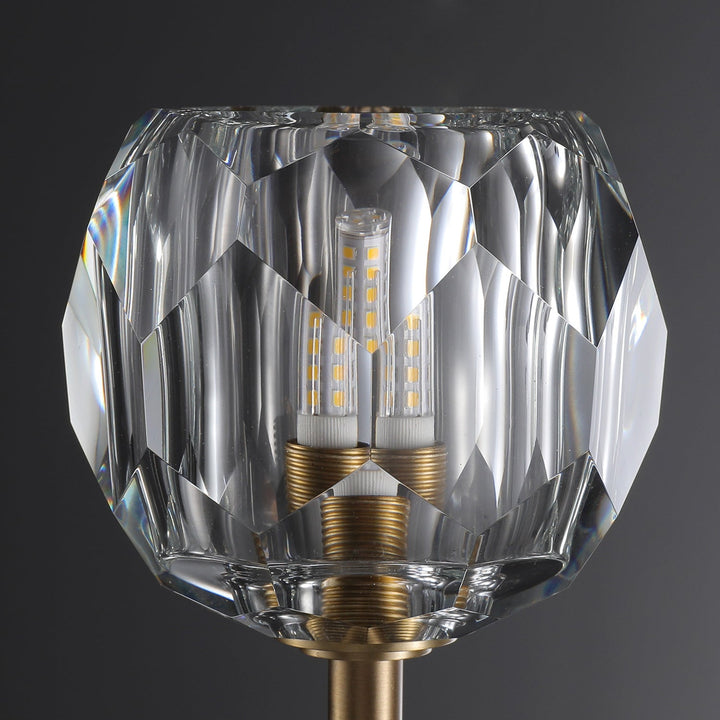 Kristal Clear Glass Short Wall Sconce - ebuylight