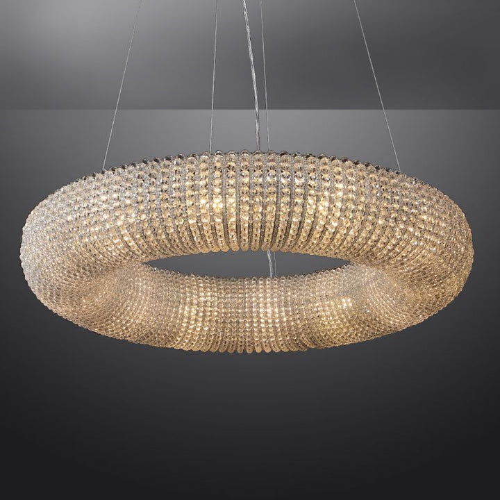 Halo Crystal Round LED Chandelier 41" - ebuylight