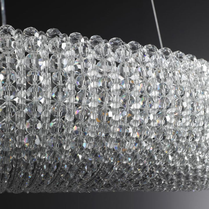 Halo Crystal Round LED Chandelier 32" - ebuylight