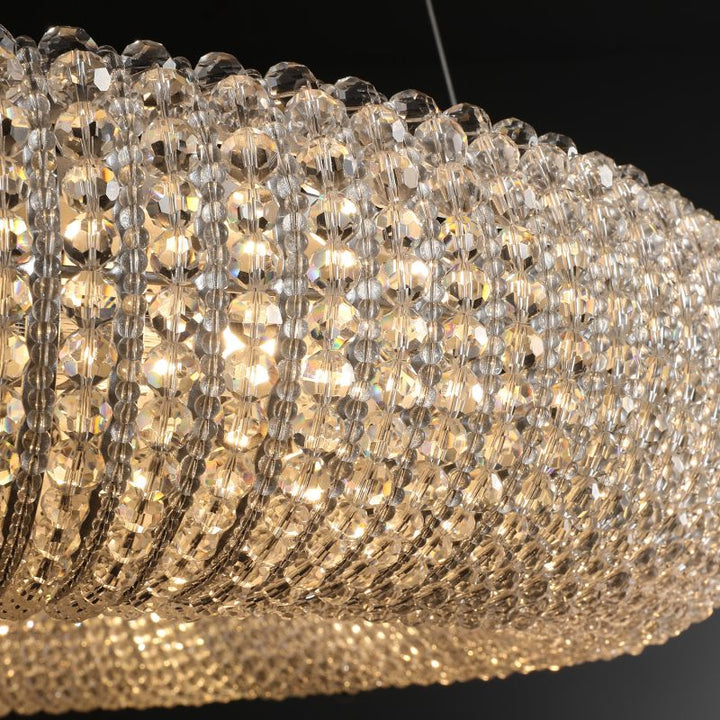 Halo Crystal Round LED Chandelier 41" - ebuylight