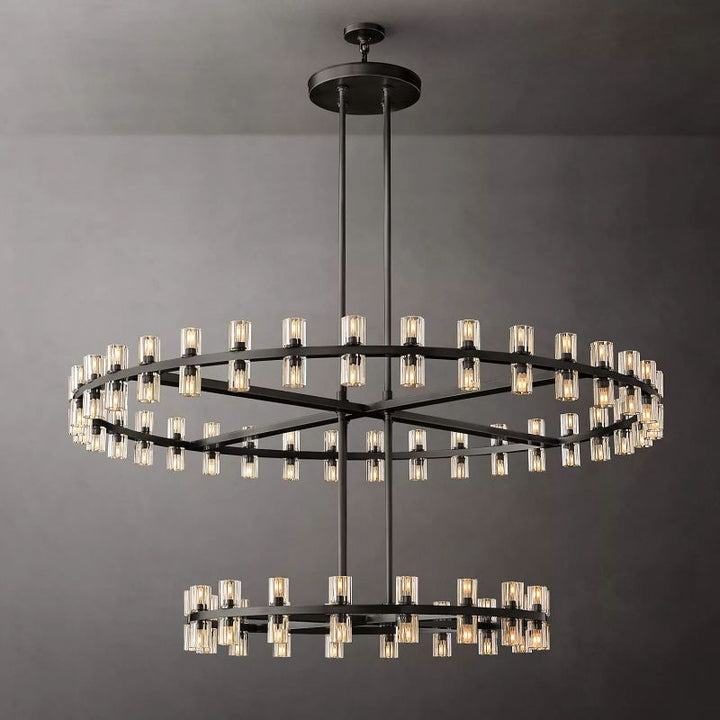 Aka Wine-glass Round 2-Tier Chandelier 60" - ebuylight