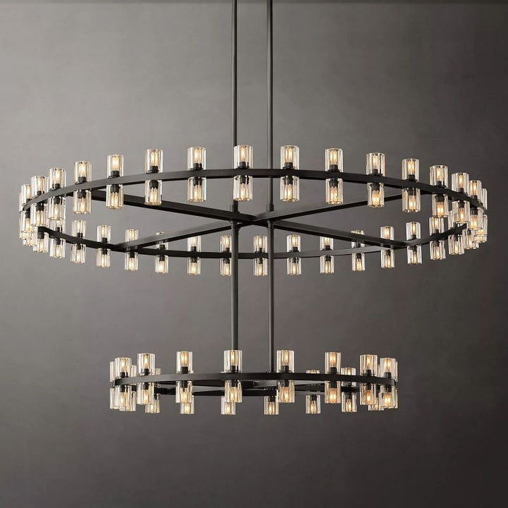 Aka Wine-glass Round 2-Tier Chandelier 60" - ebuylight