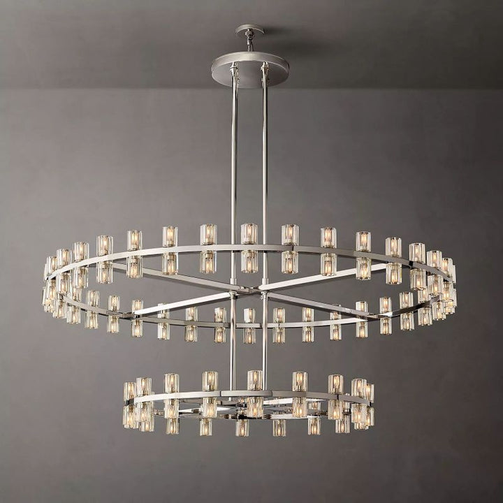 Aka Wine-glass Round 2-Tier Chandelier 60" - ebuylight