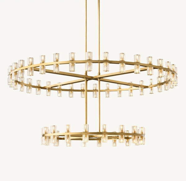 Akachon Round Two-Tier Chandelier 60"