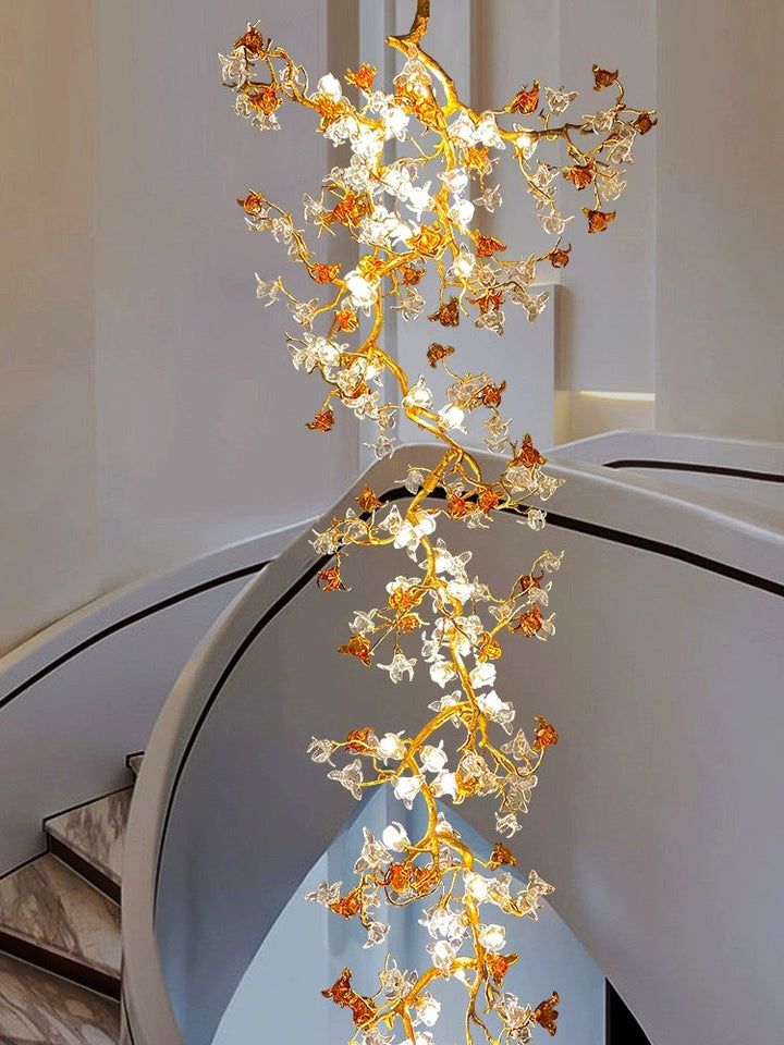 Art Flower Staircase Long Branch Chandelier - ebuylight