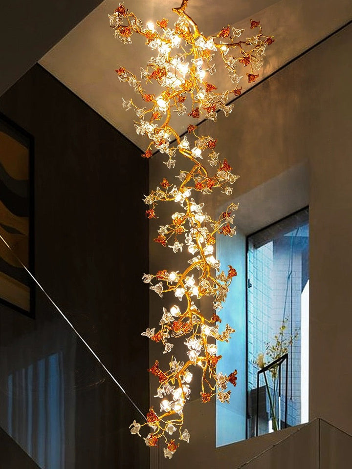 Art Flower Staircase Long Branch Chandelier - ebuylight