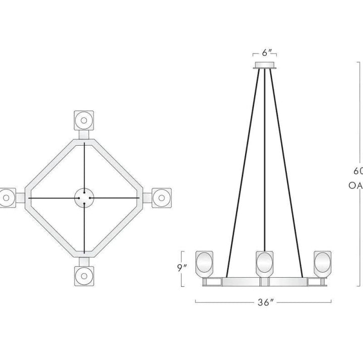 Bifrons Contemporary 4-Lights Dining Square Pendant - ebuylight