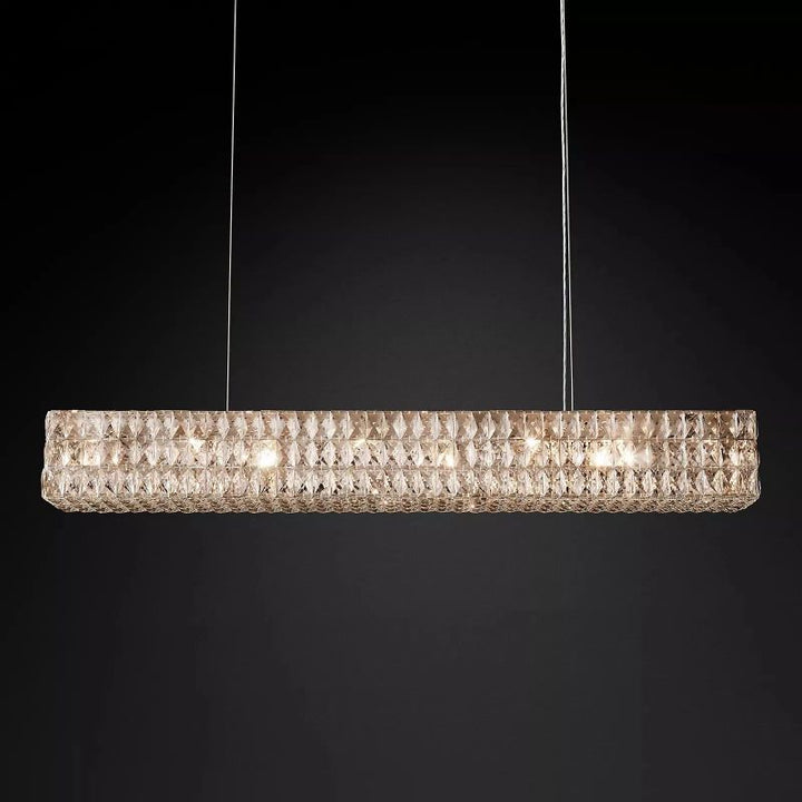 Brilliant Crystal Linear Chandelier 49“W 61”W - ebuylight