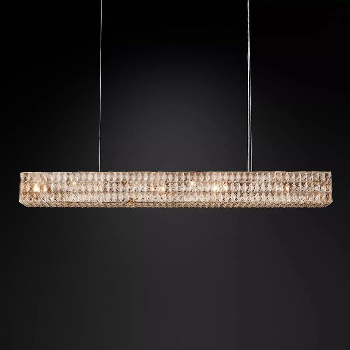 Brilliant Crystal Linear Chandelier 49“W 61”W - ebuylight