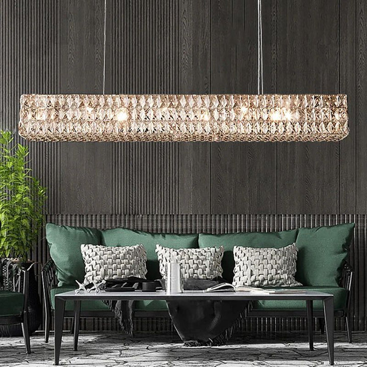 Brilliant Crystal Linear Chandelier 49“W 61”W - ebuylight