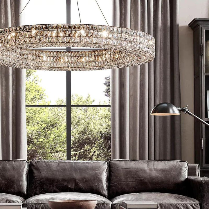 Brilliant Crystal Round Chandelier 32"44"59" - ebuylight