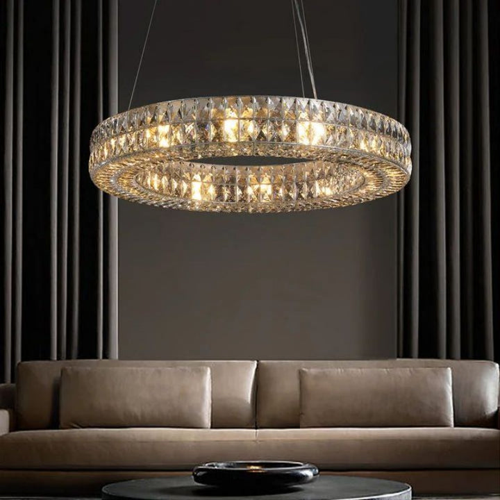 Brilliant Crystal Round Chandelier 32"44"59" - ebuylight