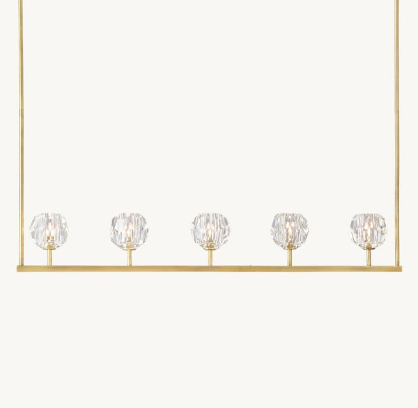 Bulle Cristal Linear Chandelier 48"