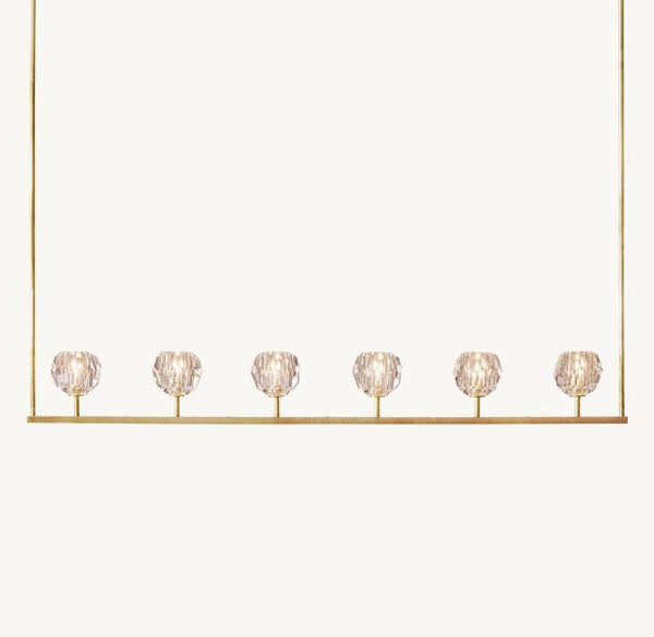 Bulle Cristal Linear Chandelier 60"