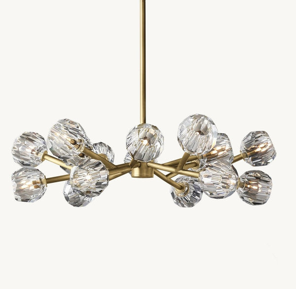 Bulle Cristal Round Chandelier 36"