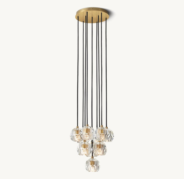 Bulle Cristal Round Cluster Chandelier 14"