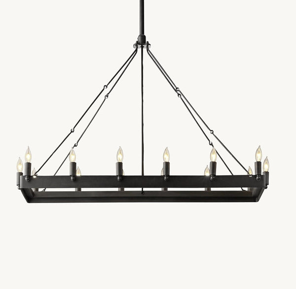 Camena Vintage Candelabra Rectangular Chandelier