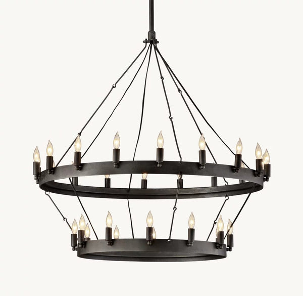 Camena Vintage Candelabra Two-Tier Chandelier