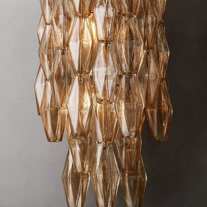 Chara Smoke Glass Grand Wall Sconce - ebuylight