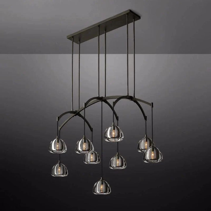 Crescent Linear Chandelier 54'' - ebuylight