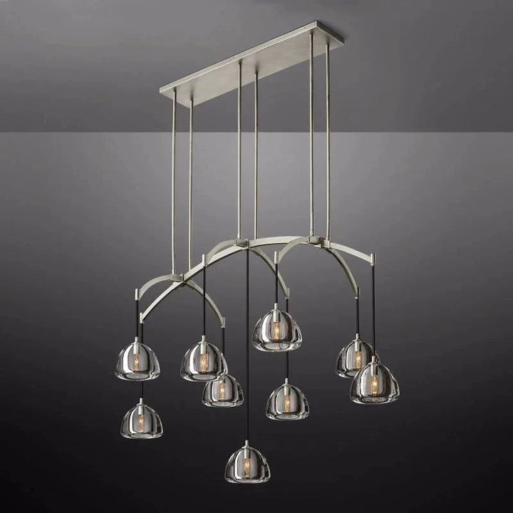 Crescent Linear Chandelier 54'' - ebuylight