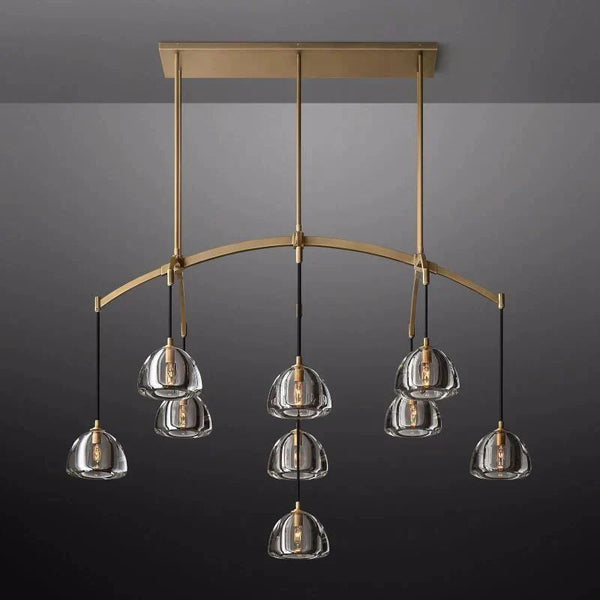 Crescent Linear Chandelier 54'' - ebuylight