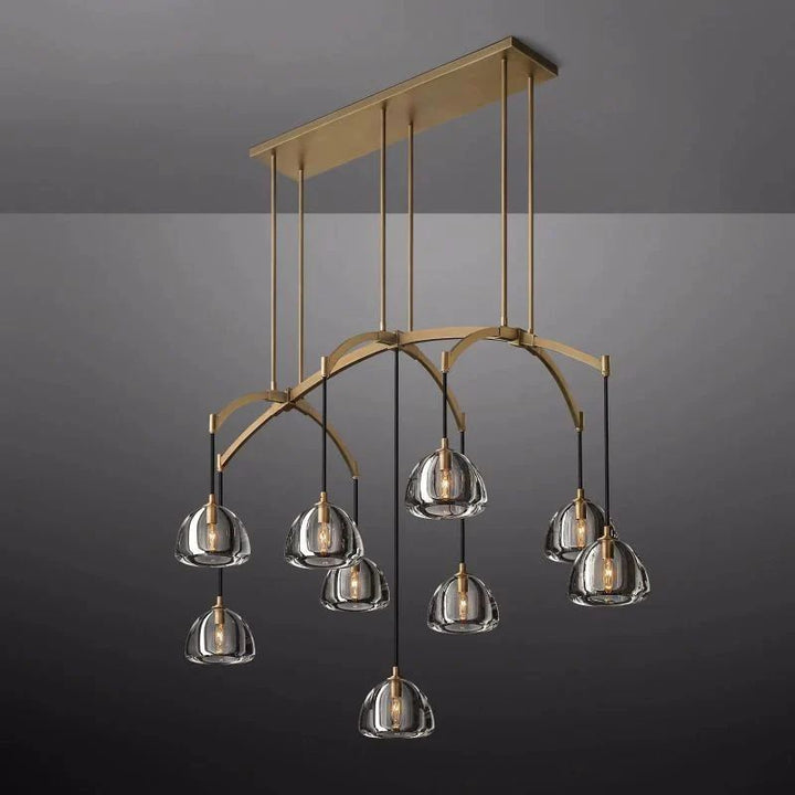 Crescent Linear Chandelier 54'' - ebuylight