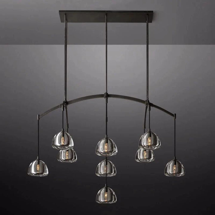 Crescent Linear Chandelier 54'' - ebuylight