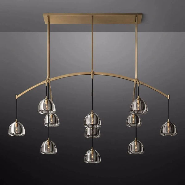 Crescent Linear Chandelier 72'' - ebuylight