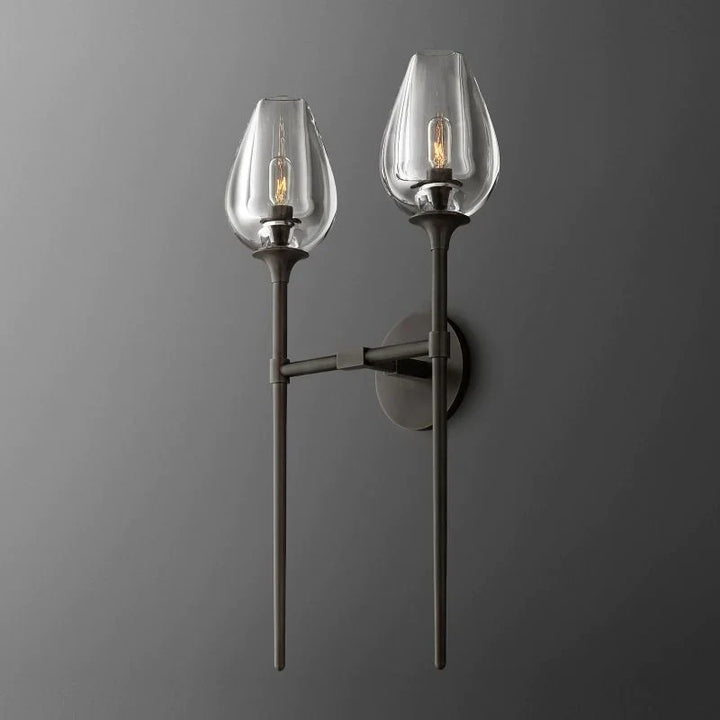 Crystal Tulip Double Wall Sconce - ebuylight