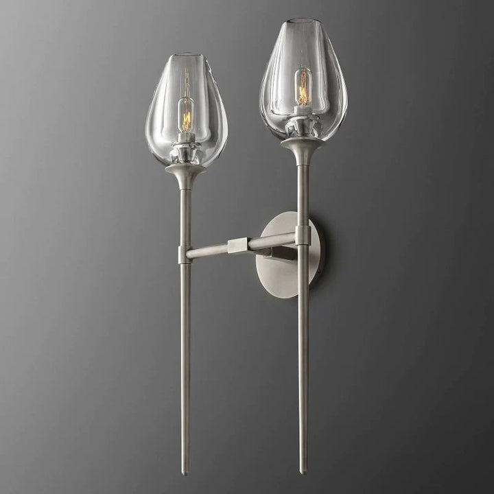 Crystal Tulip Double Wall Sconce - ebuylight