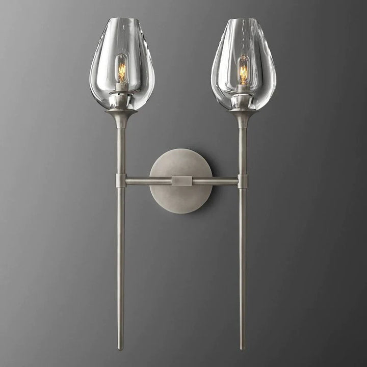 Crystal Tulip Double Wall Sconce - ebuylight