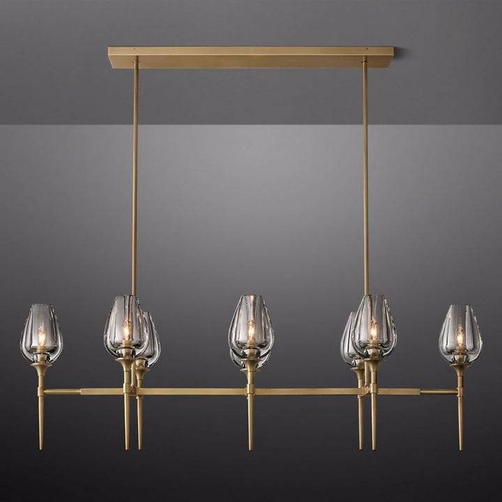 Crystal Tulip Linear Chandelier 52'' - ebuylight