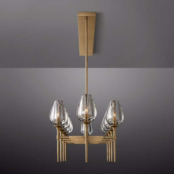 Crystal Tulip Linear Chandelier 65'' - ebuylight