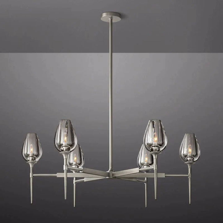 Crystal Tulip Round Chandelier 42” - ebuylight