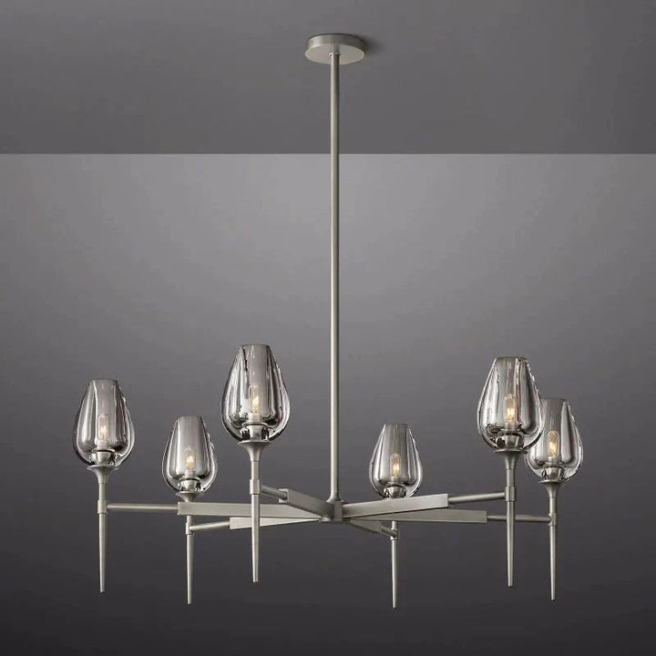 Crystal Tulip Round Chandelier 42” - ebuylight