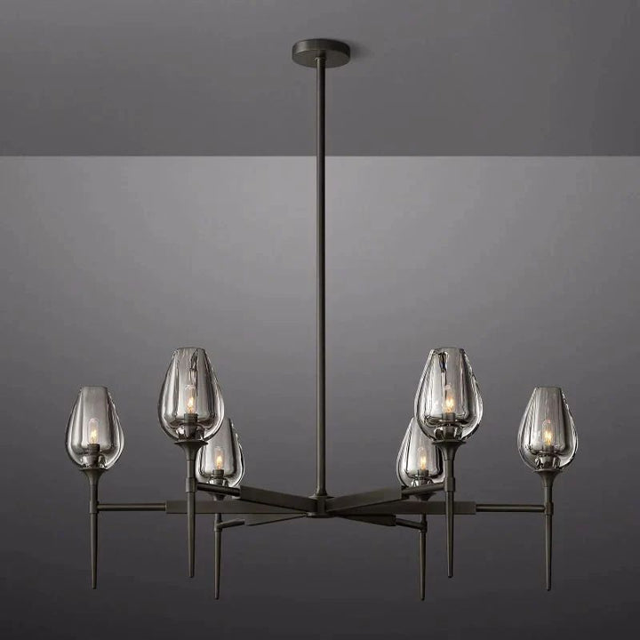 Crystal Tulip Round Chandelier 42” - ebuylight